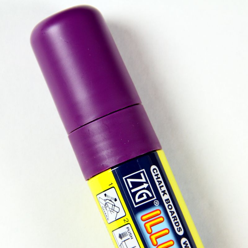 Fluorescent Wet Wipe Violet Chalk Pen 15mm Nib